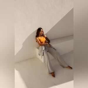 Sincerely Jules for Bandier Flint EcoSoft Wide Leg Pants in Latte Size M